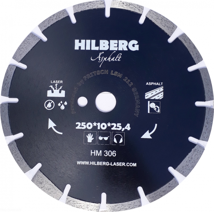 Алмазный диск Hilberg Asphalt Laser 250 мм