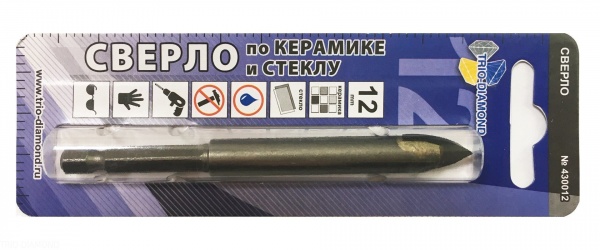 Сверло по керамике и стеклу Trio Diamond 12