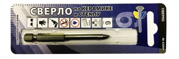 Сверло по керамике и стеклу Trio Diamond 6