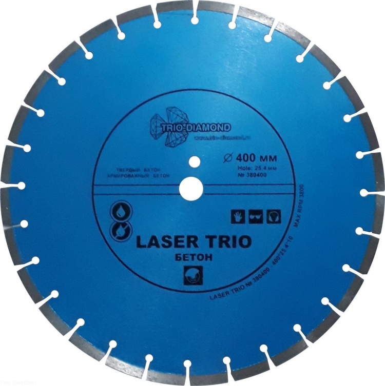 Алмазный диск Trio Diamond Laser Trio Бетон O400 мм