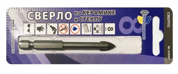 Сверло по керамике и стеклу Trio Diamond 8