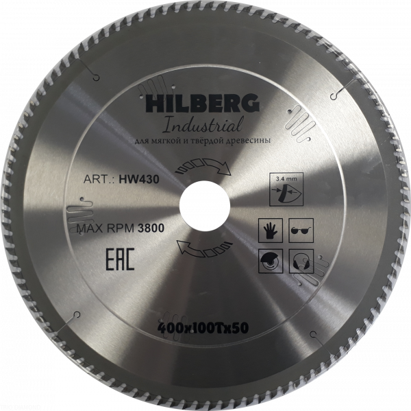 Пильный диск Hilberg Industrial Дерево 400 мм (100T)