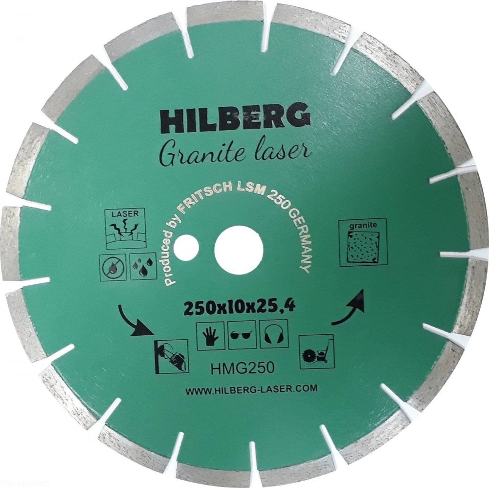 Алмазный диск Hilberg Granite Laser O250 мм