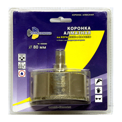 Коронка с центрирующим сверломTrio Diamond 80 мм